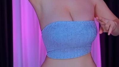 (약후) 그릴래영 튜브탑 거유 가슴골 짧은 치마 가터밸트